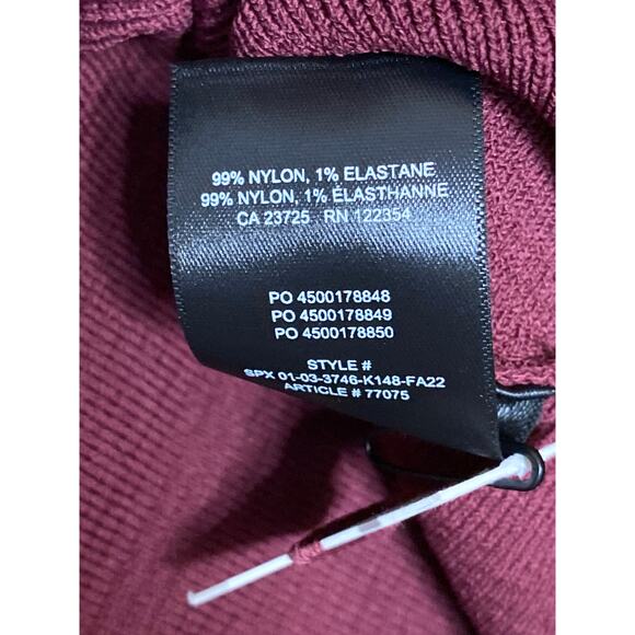 NEW Aritzia Babaton Red Maroon Sleeveless Rib Knit Ha;ter Crop Tank Top Size XL - Picture 6 of 6